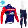 Set Langarmtrikot + Trägerhose Lange Winter Thermal Fleece Trek Segafredo 2023 N002